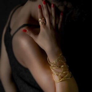 Manchette ajourée XXl et sa bague