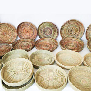 Corbeille en halfa naturelle D30