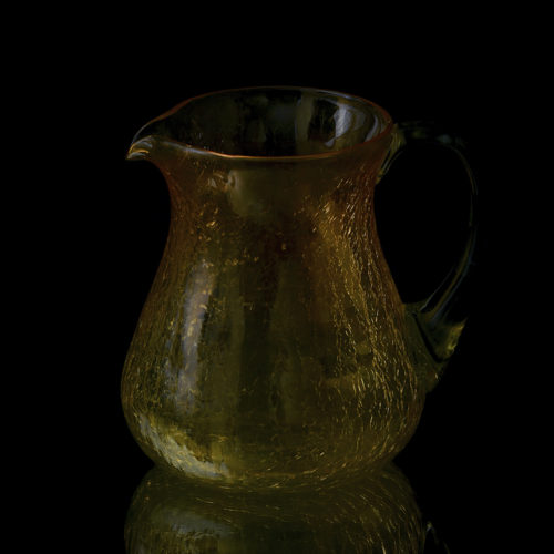 Service broc + 6 verres plats champagne effet craquelé – Image 2