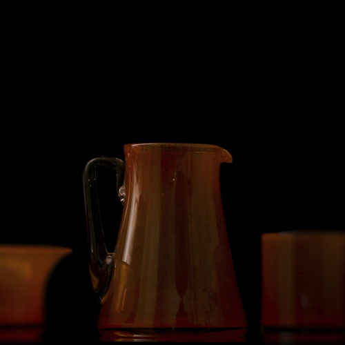 Service broc+6 verres plats + 2 coupes apéritif corail mate – Image 2