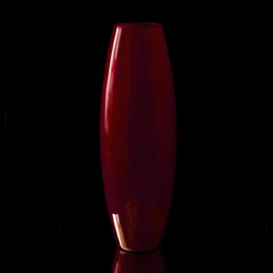 Vase larme grand modèle en verre soufflé rouge