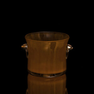 Mini seau à glaçon en verre soufflé orange