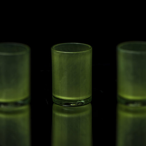 Service carafe + bouchon + 6 verres plats vert opaque – Image 2